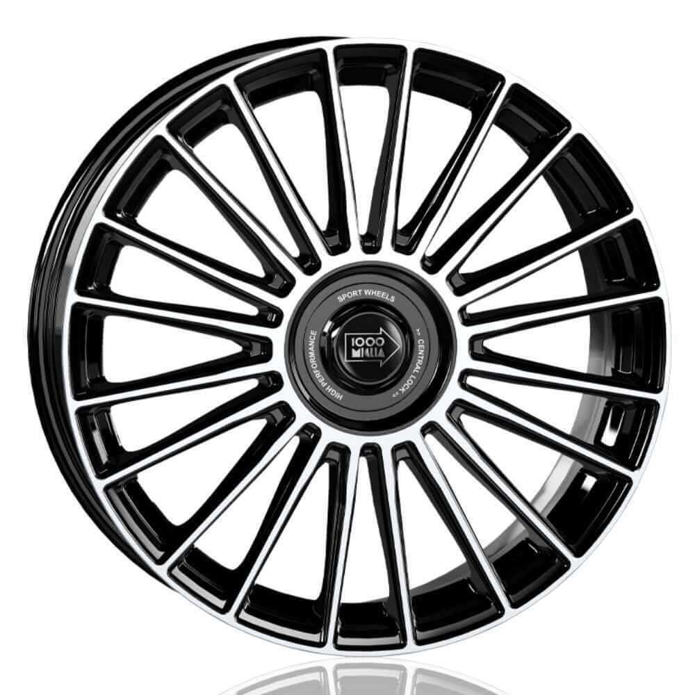 1000 Miglia MM1022 - Gloss Black / Polished alloy wheel