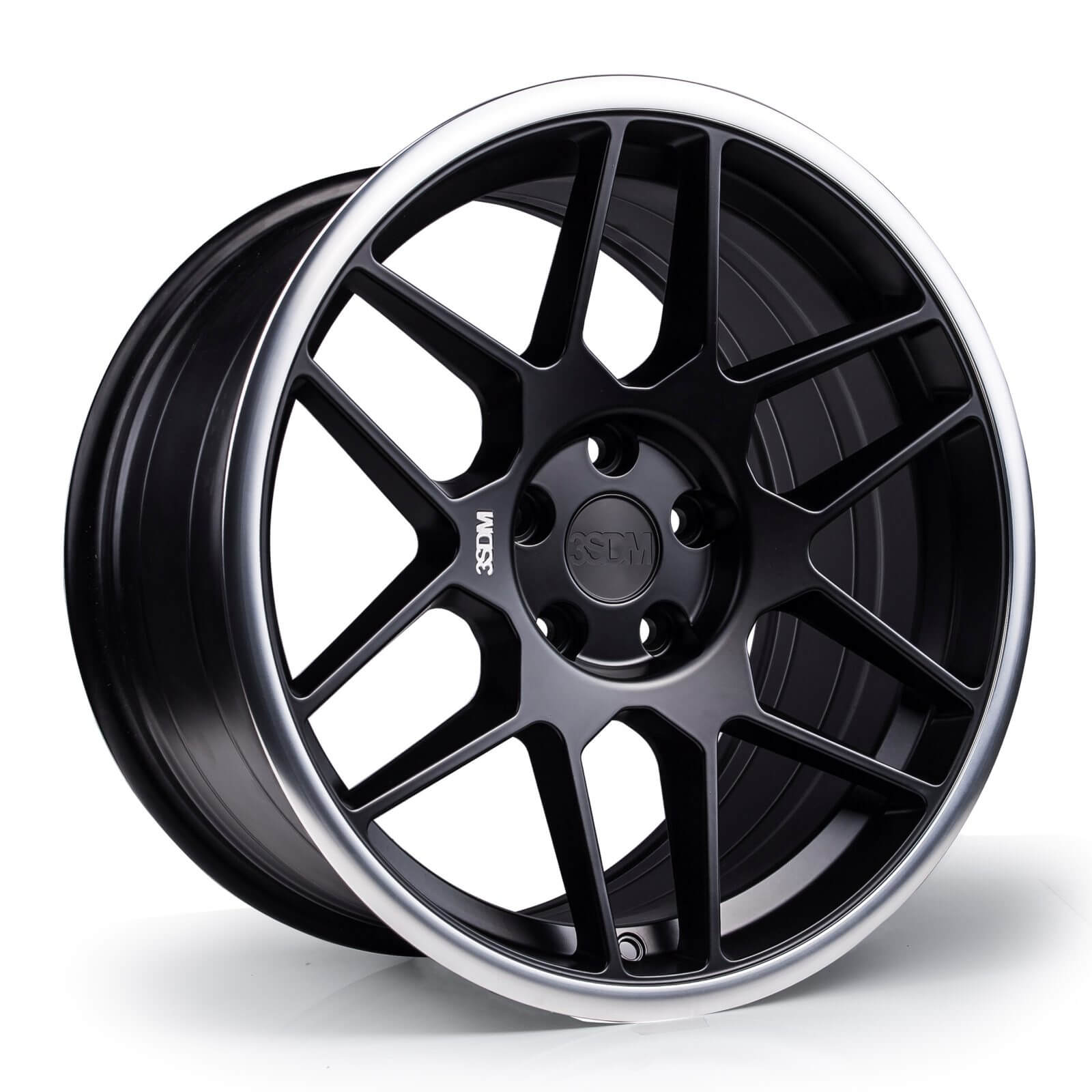 3SDM 0.09-SF - Matt Black Mirror Lip alloy wheel