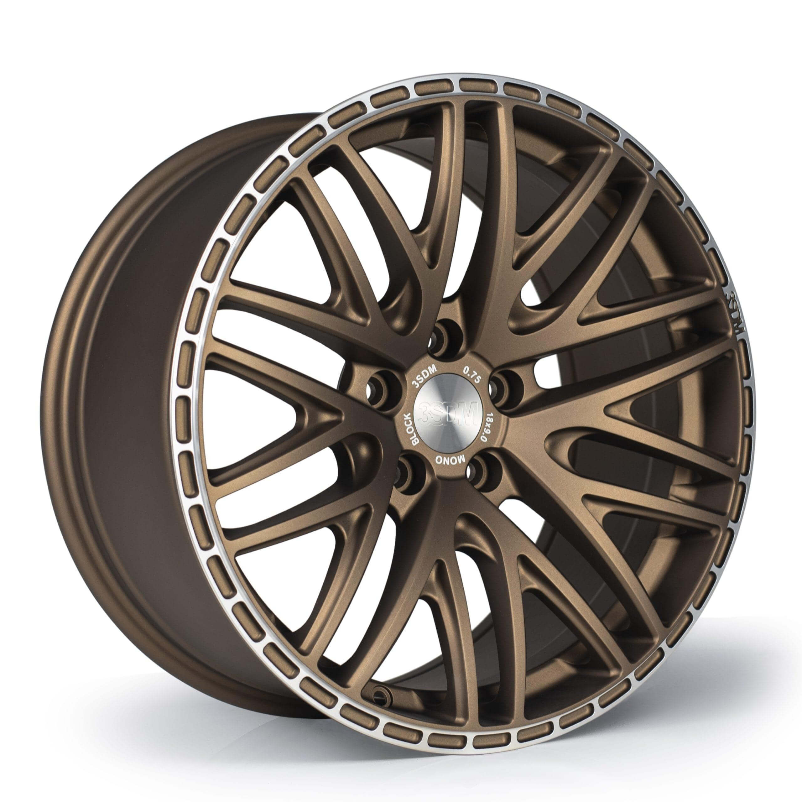 3SDM 0.75 - Satin Bronze / Machined Lip alloy wheel