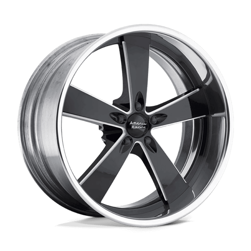 American Racing Vintage VN472 BURNOUT - Black Milled W/ Polished Barrel alloy wheel