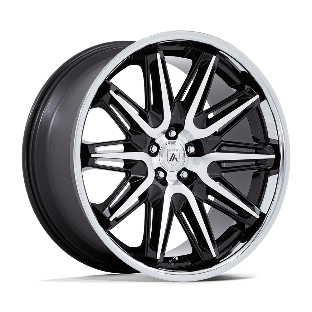 Asanti Black AB047 IMPERATOR Gloss Black Machined W/ Stainless Steel Lip Asanti