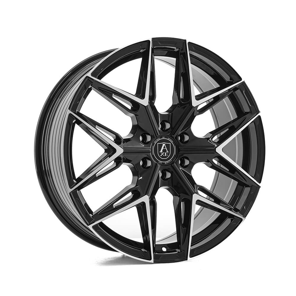 AXE EX47T - Gloss Black & Polished alloy wheel