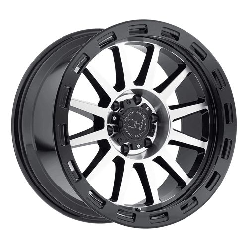 BLACK RHINO REVOLUTION - Matte Black W/ Matte Machine Lip Edge alloy wheel