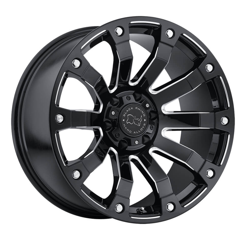 BLACK RHINO SELKIRK - Gloss Black Milled alloy wheel