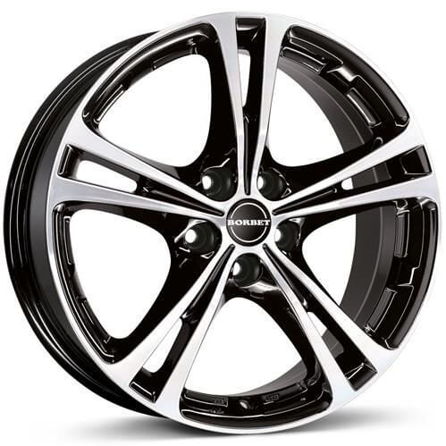 Borbet XL - Black Polished alloy wheel