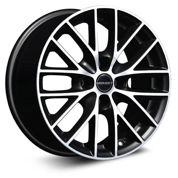 Borbet BS4 - Black Polished alloy wheel