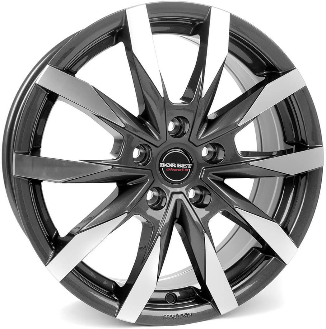 Borbet CW5 - Mistral Anthracite Glossy Polished alloy wheel