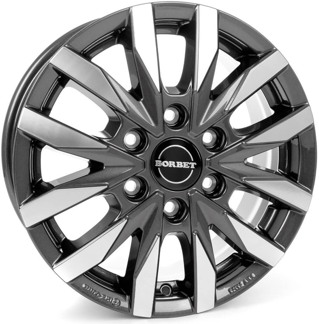 Borbet CW6 - Mistral Anthracite Glossy Polished alloy wheel