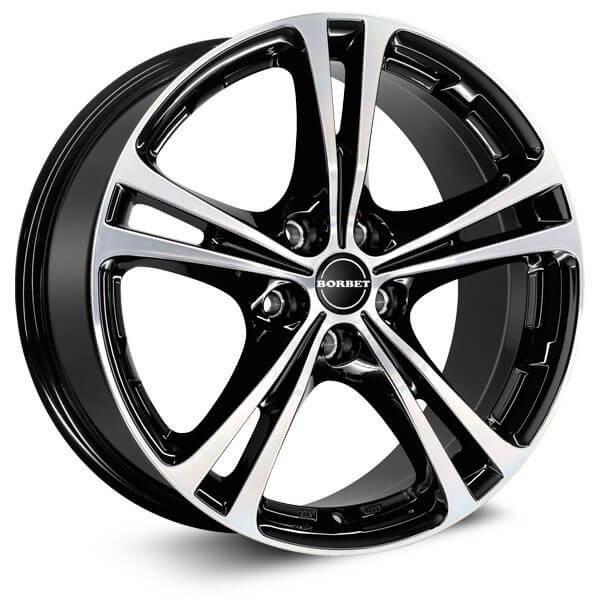 Borbet XL - Black Polished alloy wheel