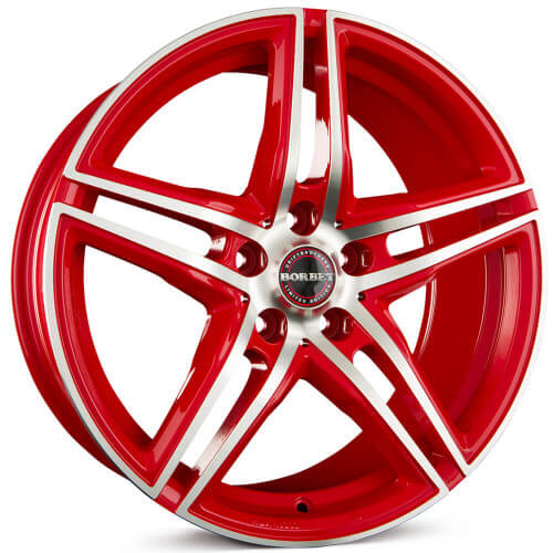 Borbet XRT - Racetrack Red Polished alloy wheel