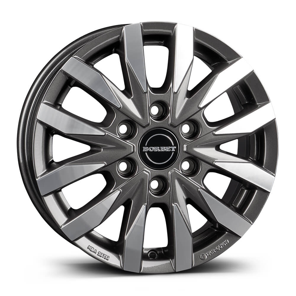 Borbet CW3 - Mistral Anthracite Glossy Polished alloy wheel