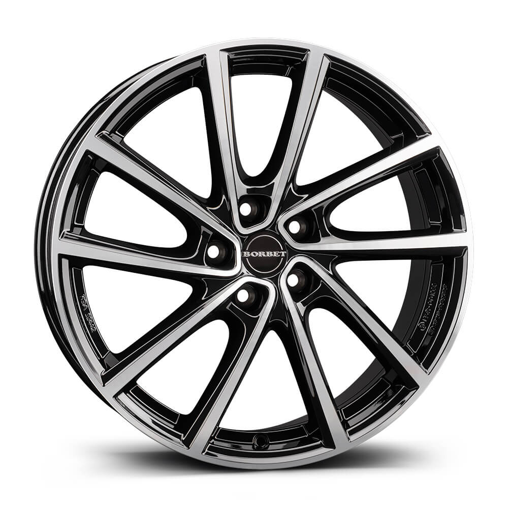 Borbet V - Black Polished Glossy alloy wheel