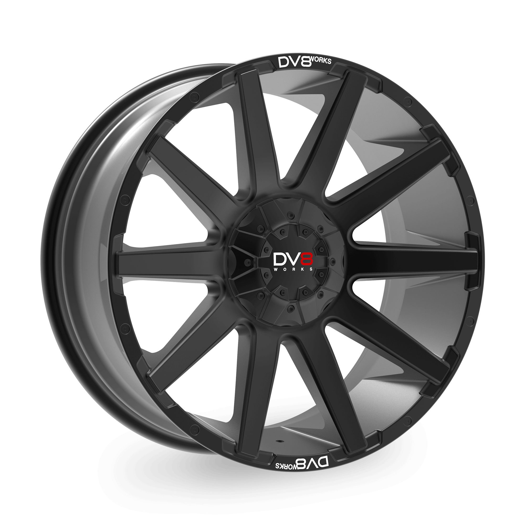 Dv8 Works Vortex Alloy Wheel 20" x 9" ET20 Black