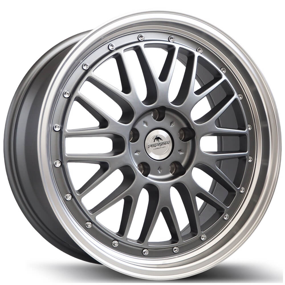 FORZZA Brave - Gun Half Matt/lip Machined alloy wheel