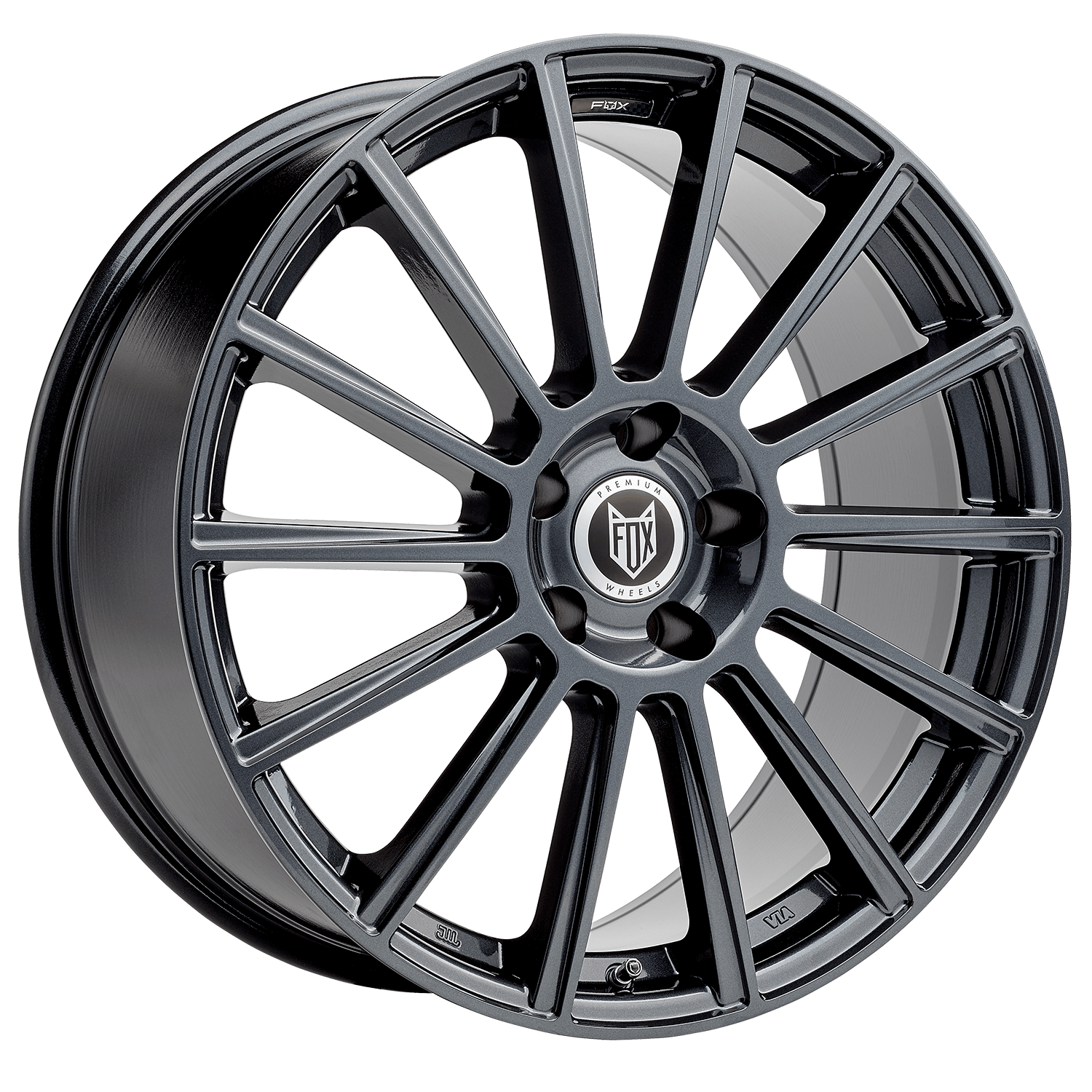 FOX MBM - Carbon Grey Polish Lip alloy wheel