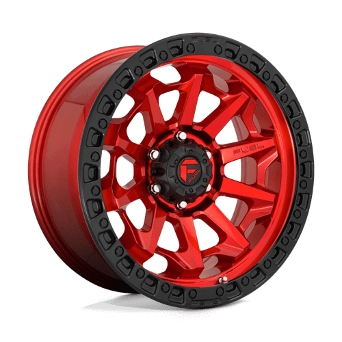 Fuel 1PC D695 COVERT - Candy Red Black Bead Ring alloy wheel