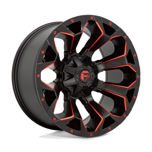 Fuel 1PC D787 ASSAULT - Matte Black Red Milled alloy wheel