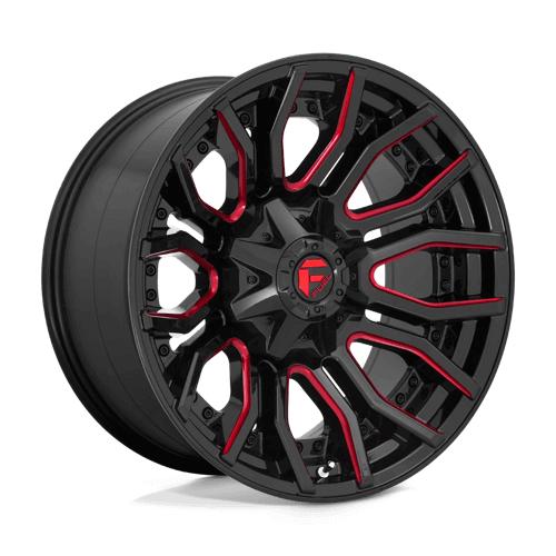 Fuel 1PC D712 RAGE - Gloss Black Red Tinted Clear alloy wheel