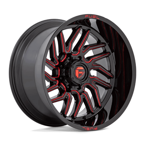 Fuel 1PC D808 HURRICANE - Gloss Black Milled Red Tint alloy wheel