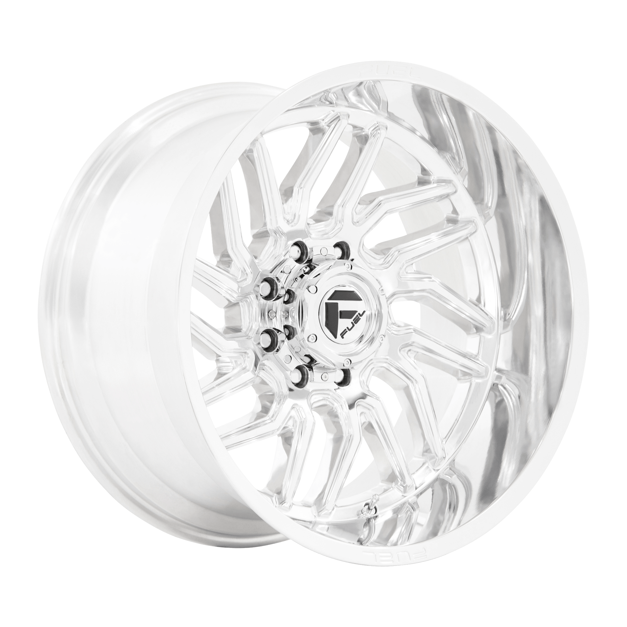 Fuel 1PC D809 HURRICANE Polished Milled Alloy Wheels