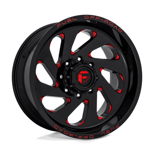 Fuel 1PC D638 VORTEX - Gloss Black Red Tinted Clear alloy wheel