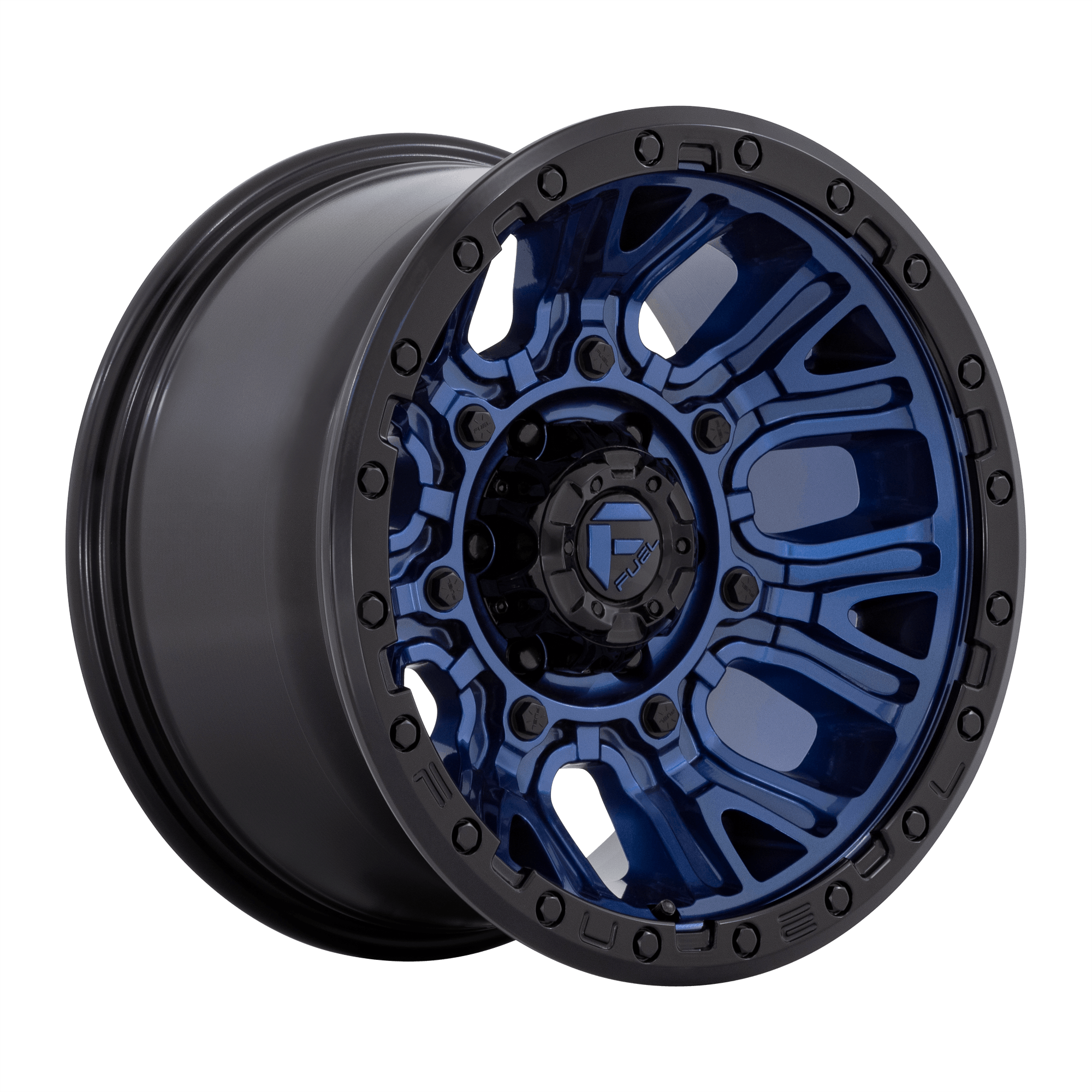 Fuel 1PC D827 TRACTION - Dark Blue W/ Black Ring alloy wheel