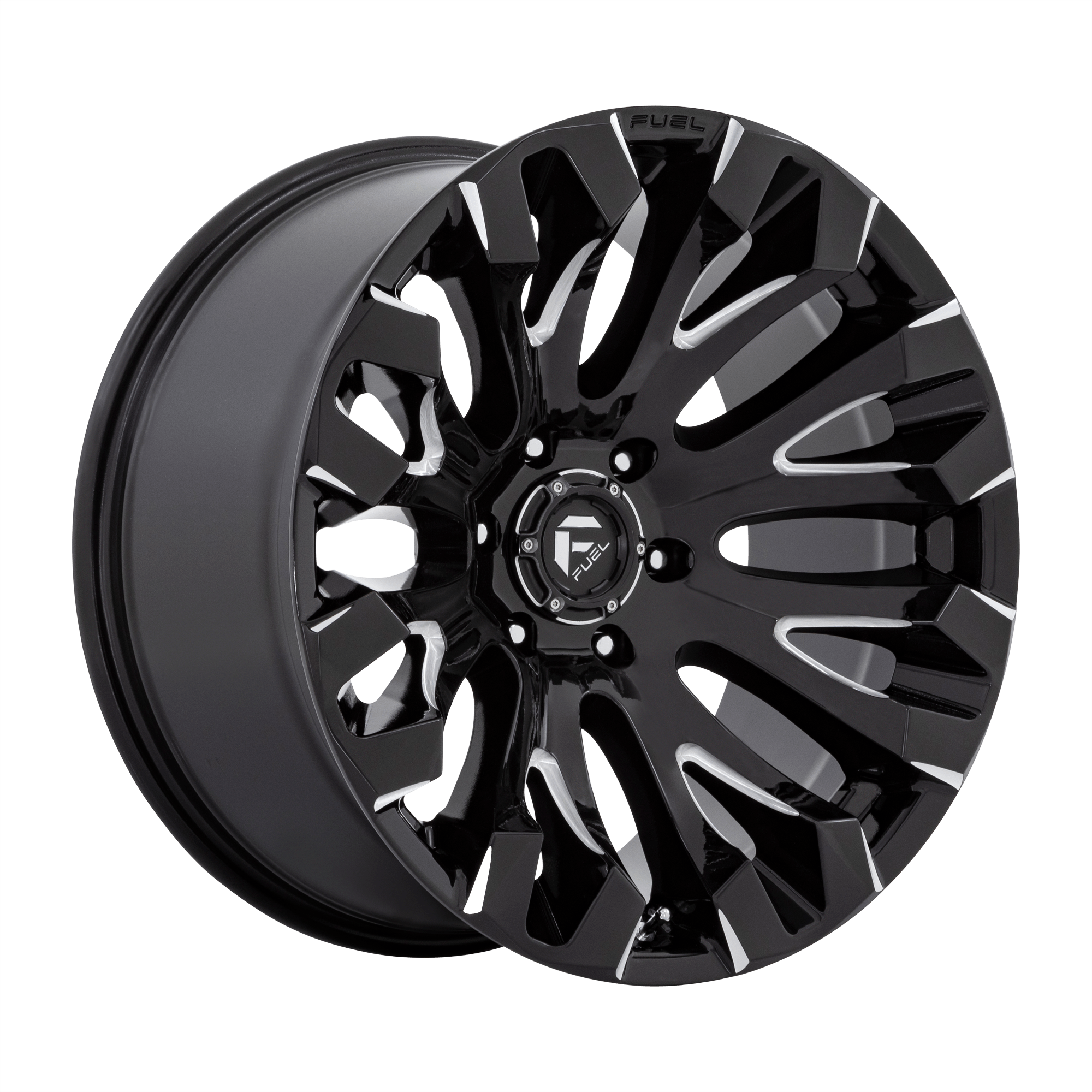 Fuel 1PC D828 QUAKE Gloss Black Milled Alloy Wheels
