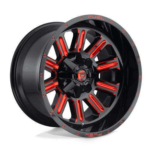 Fuel 1PC D621 HARDLINE - Gloss Black Red Tinted Clear alloy wheel