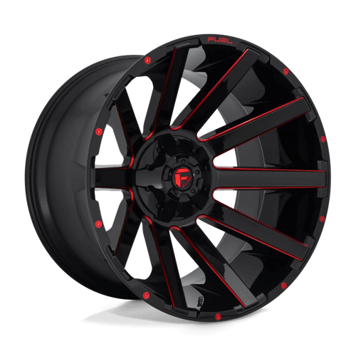 Fuel 1PC D643 CONTRA - Gloss Black Red Tinted Clear alloy wheel