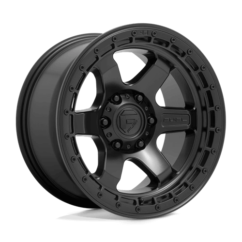 Fuel 1PC D750 BLOCK - Matte Black W/ Black Ring alloy wheel