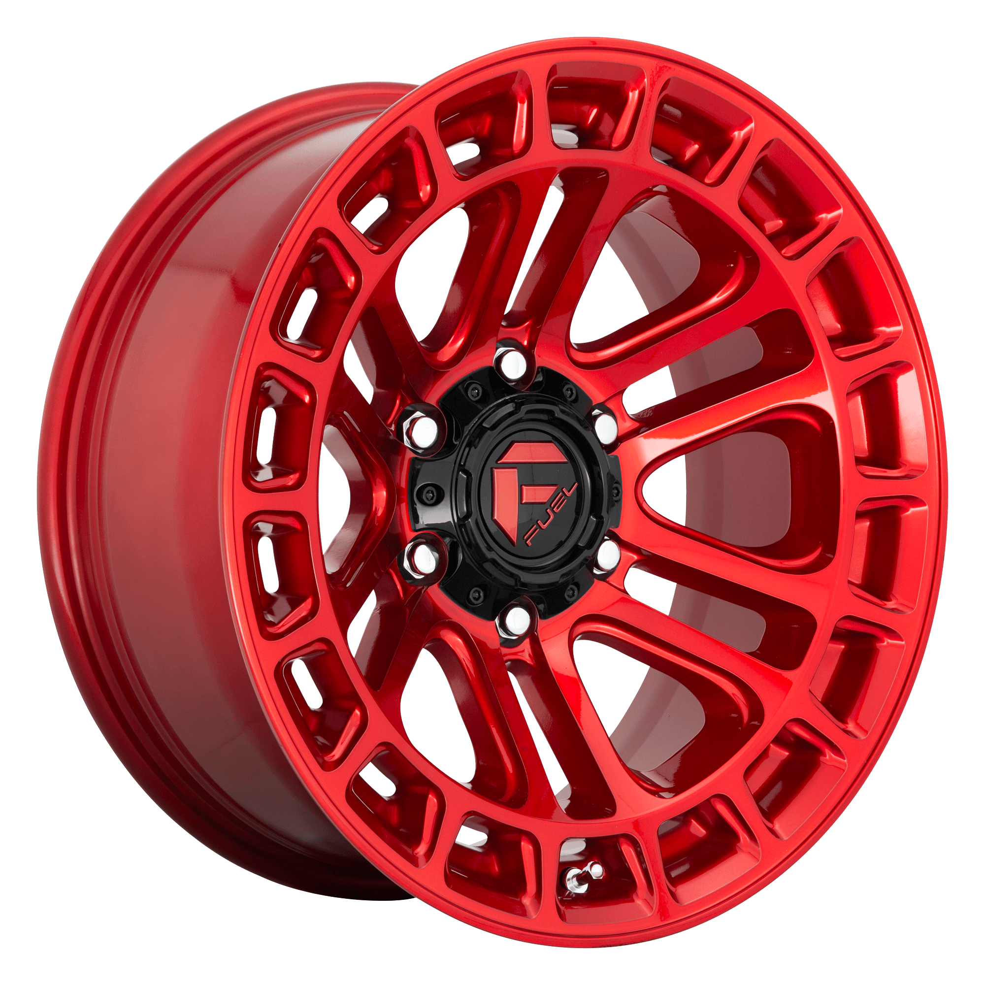 Fuel 1PC D719 HEATER - Candy Red Machined alloy wheel