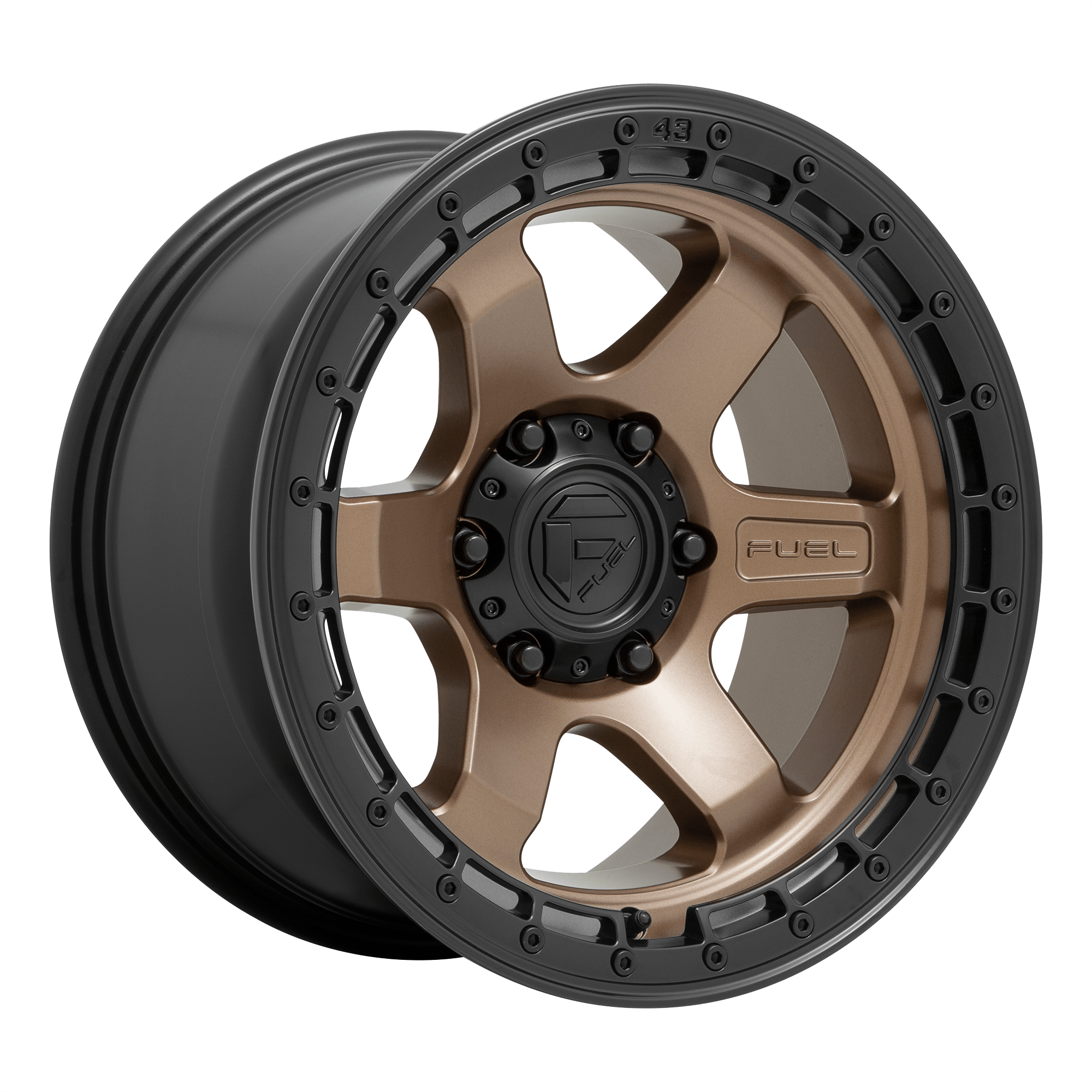 Fuel 1PC D751 BLOCK - Matte Bronze W/ Black Ring alloy wheel