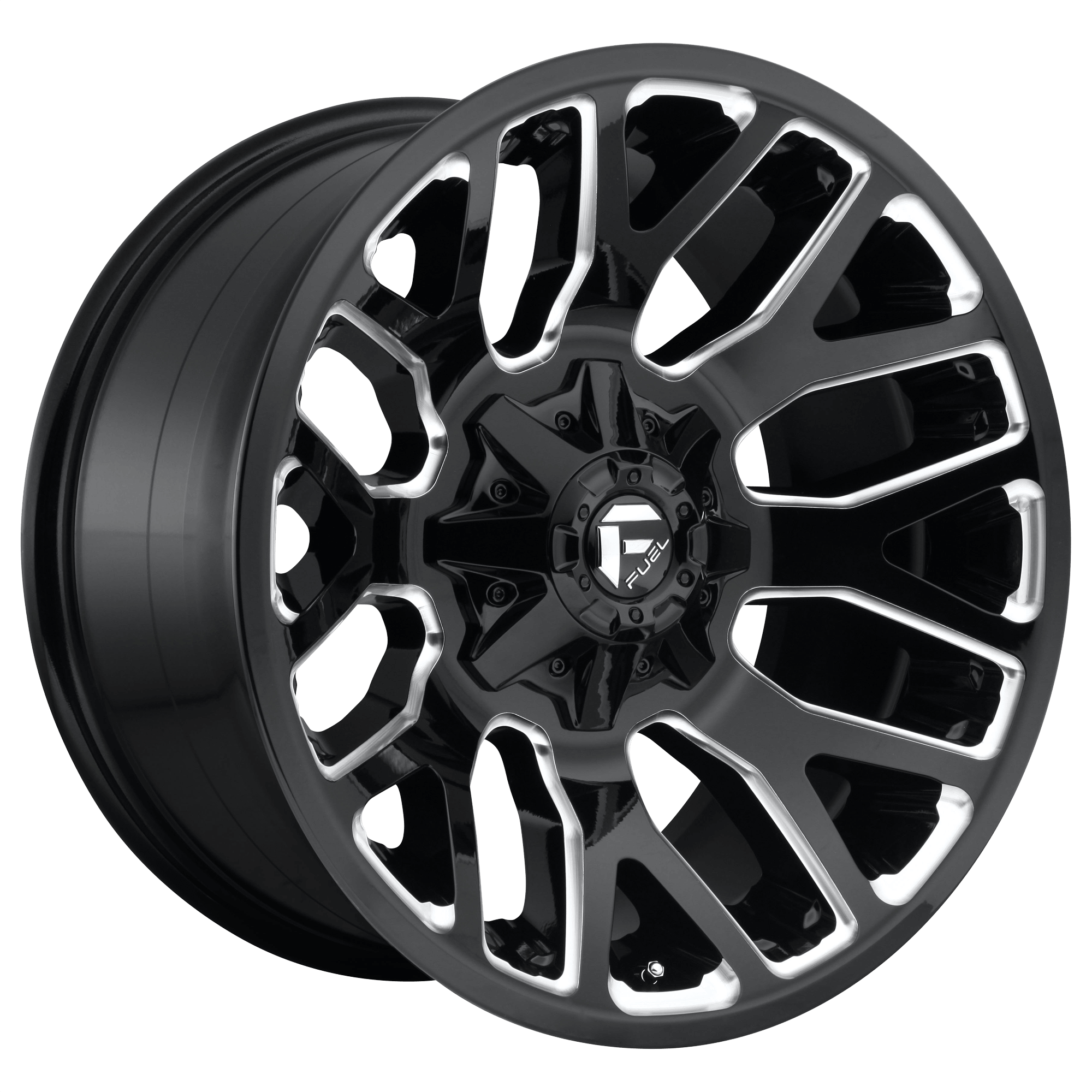 Fuel 1PC D623 WARRIOR - Gloss Black Milled alloy wheel