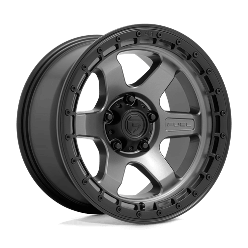 Fuel 1PC D752 BLOCK - Matte Gunmetal W/ Black Ring alloy wheel