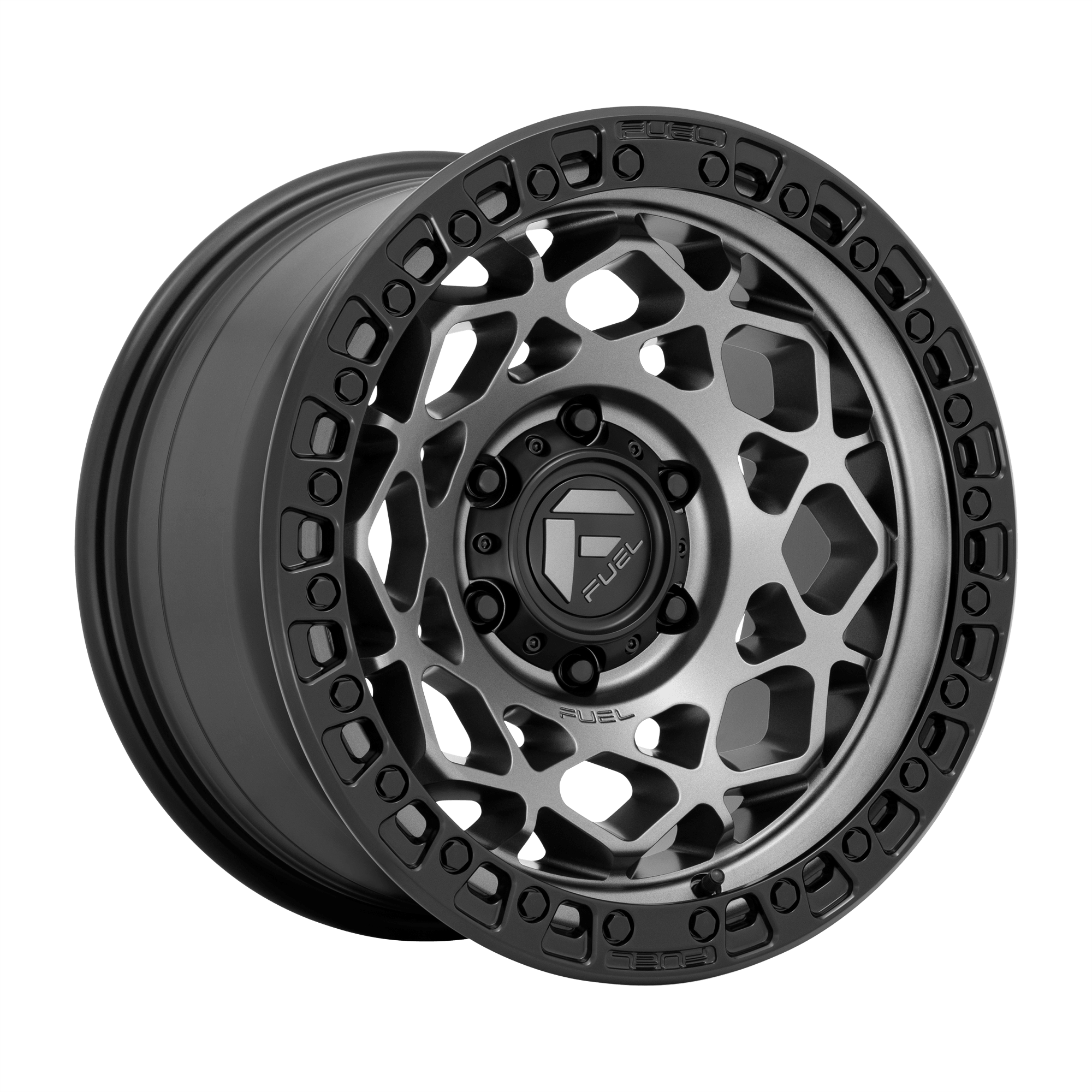 Fuel 1PC D784 UNIT - Gunmetal W/ Matte Black Ring alloy wheel