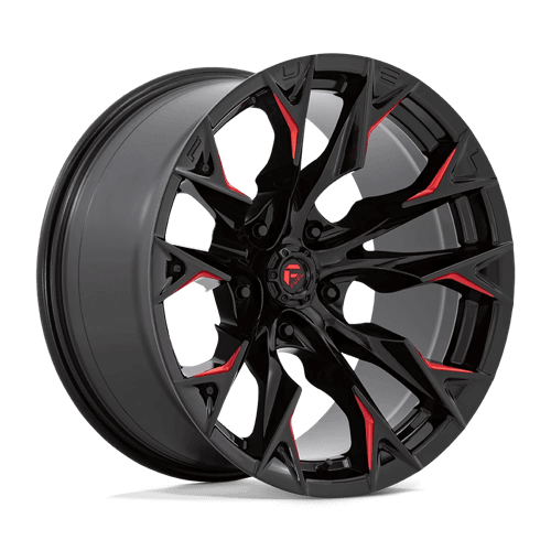 Fuel 1PC D823 FLAME - Gloss Black Milled W/ Candy Red alloy wheel