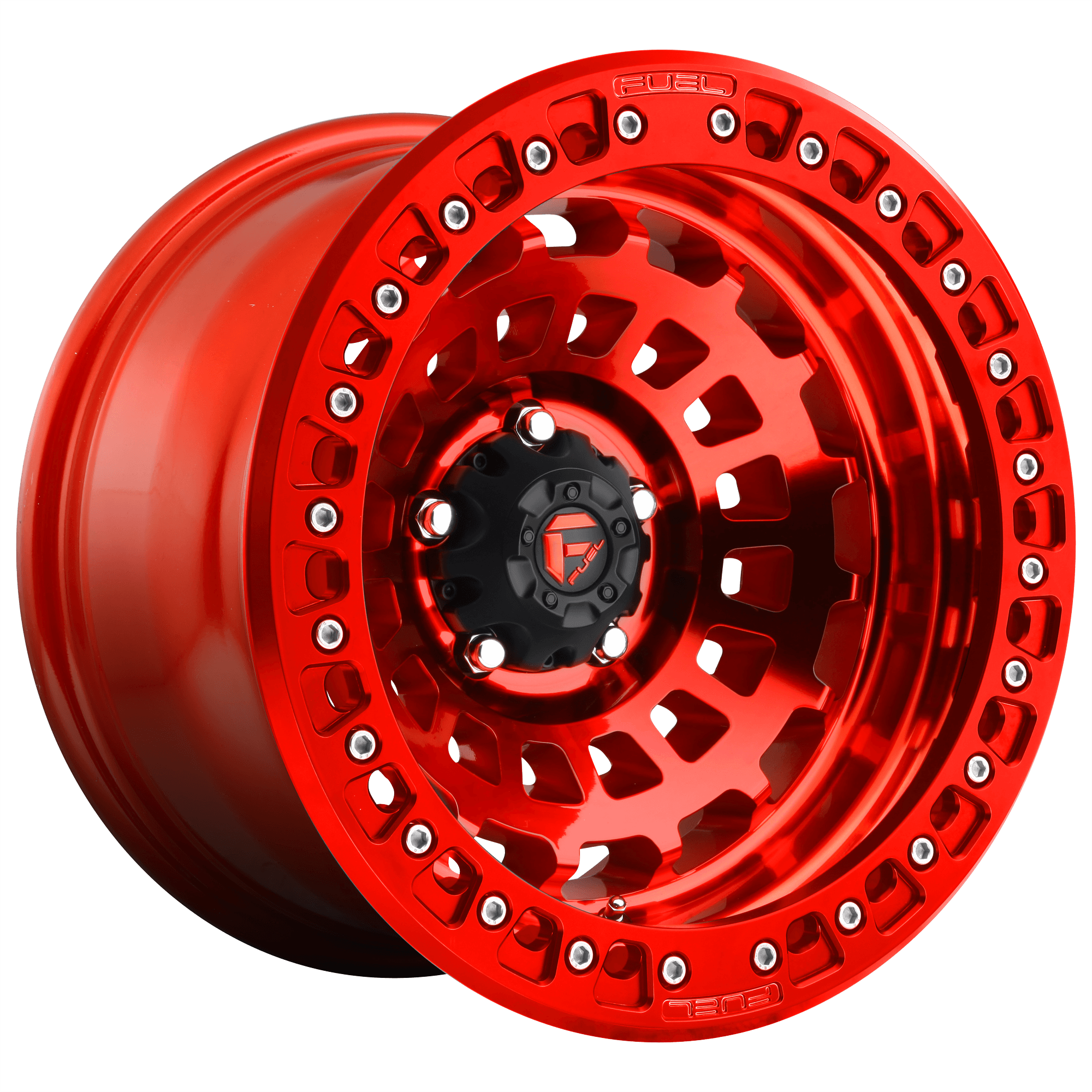 Fuel 1PC D100 ZEPHYR BEADLOCK Candy Red Alloy Wheels
