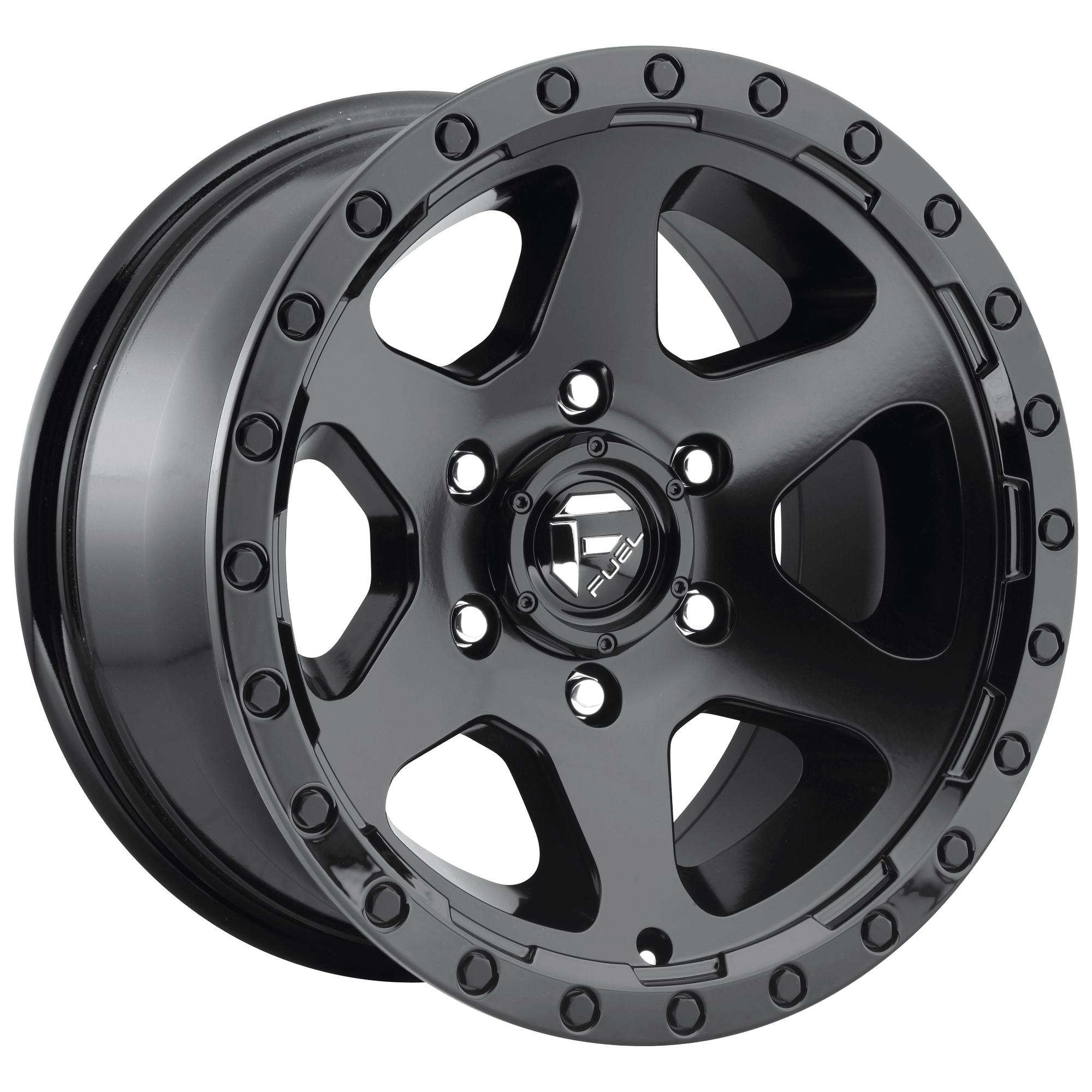 Fuel 1PC D589 RIPPER - Matte Black Gloss Black Lip alloy wheel
