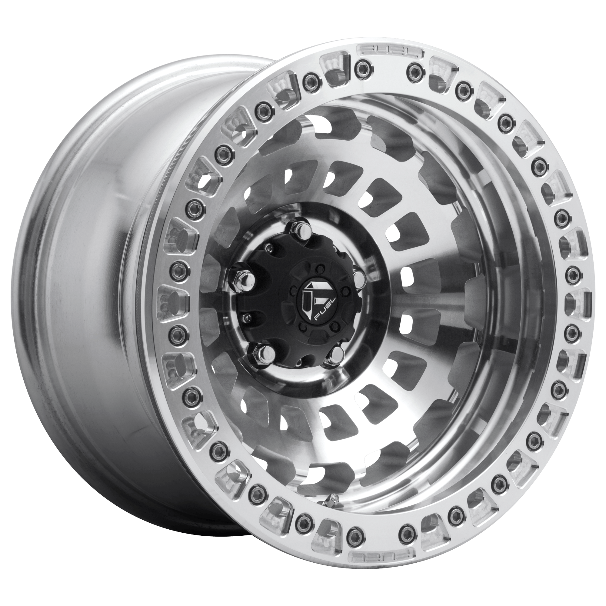 Fuel 1PC D102 ZEPHYR BEADLOCK - Gloss Machined alloy wheel
