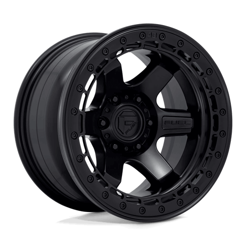 Fuel 1PC D122 BLOCK BEADLOCK - Matte Black W/ Matte Black Ring alloy wheel