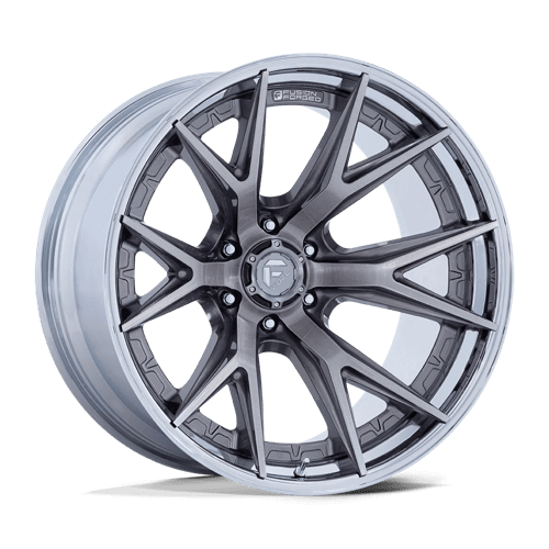 Fuel 1PC FC402 CATALYST - Platinum W/ Chrome Lip alloy wheel
