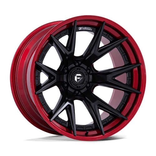 Fuel 1PC FC402 CATALYST - Matte Black W/ Candy Red Lip alloy wheel