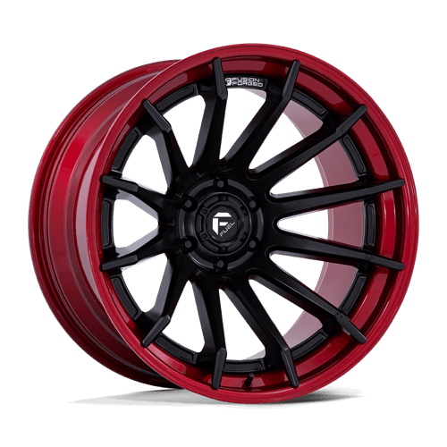 Fuel 1PC FC403 BURN - Matte Black W/ Candy Red Lip alloy wheel