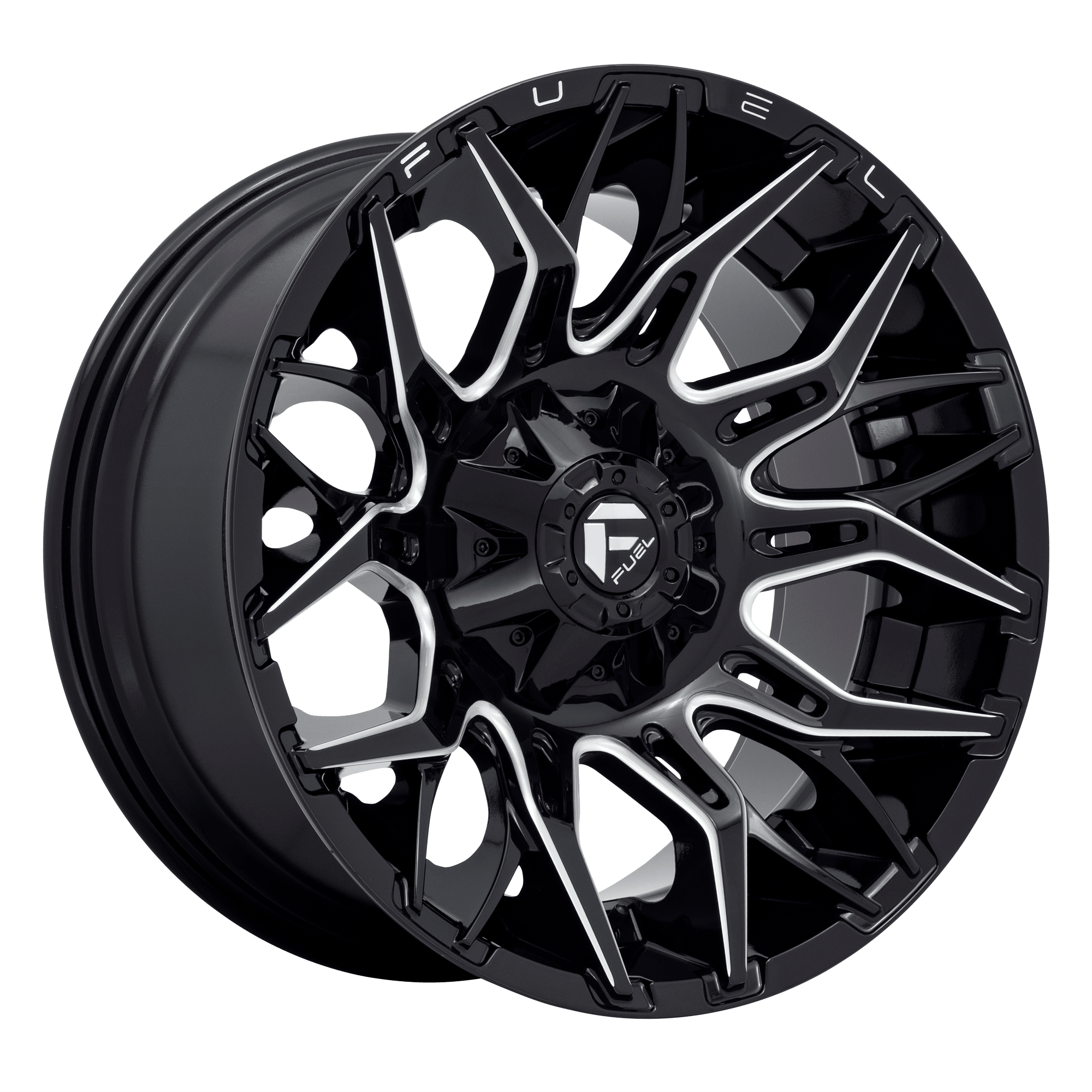 Fuel 1PC D769 TWITCH - Gloss Black Milled alloy wheel