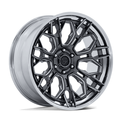 Fuel 1PC FC409 HIVE - Gloss Gunmetal W/ Chrome Lip alloy wheel