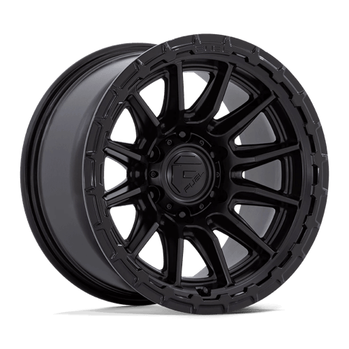 Fuel 1PC FC866 PISTON - Blackout W/ Gloss Black Lip alloy wheel