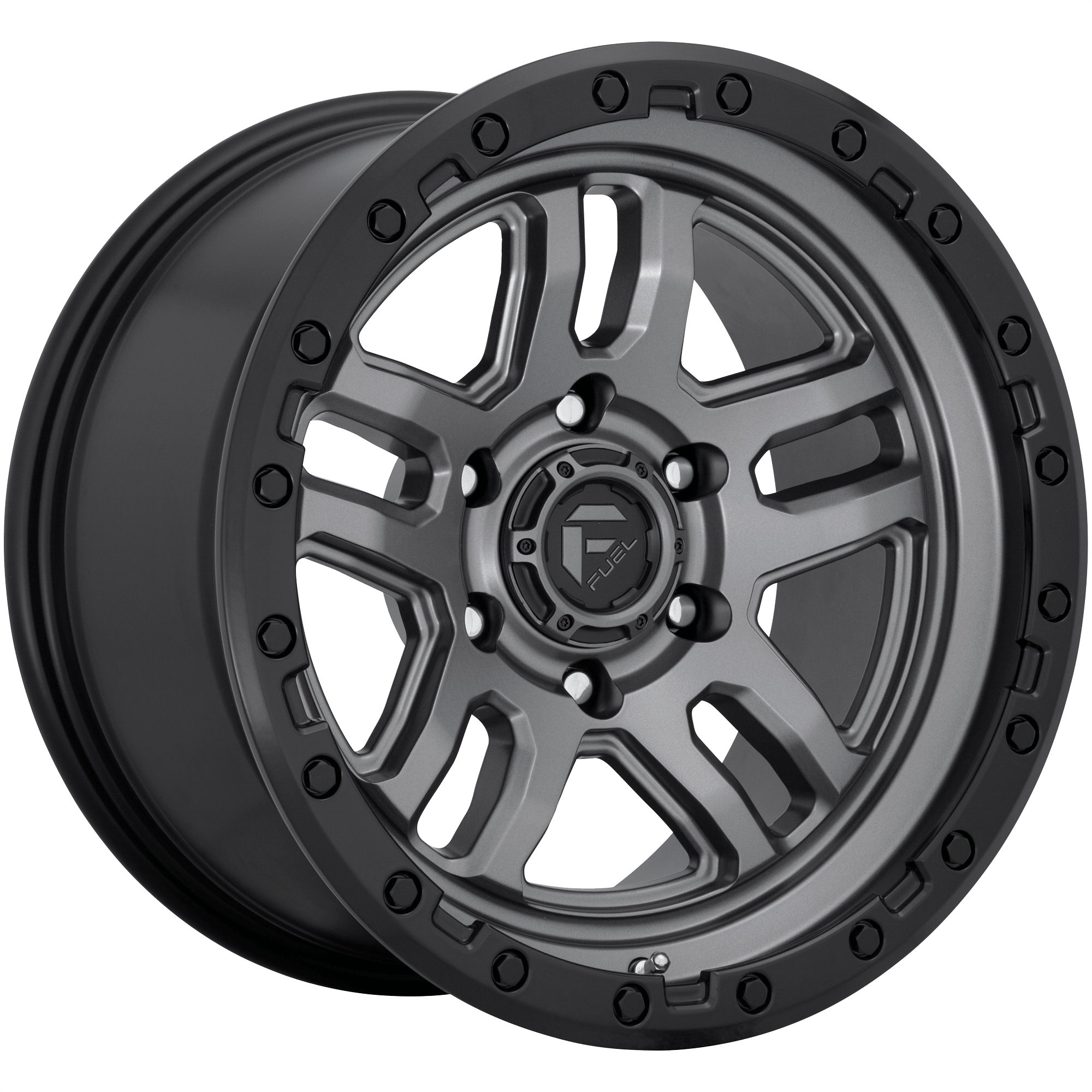 Fuel 1PC D701 AMMO - Matte Gunmetal Black Bead Ring alloy wheel
