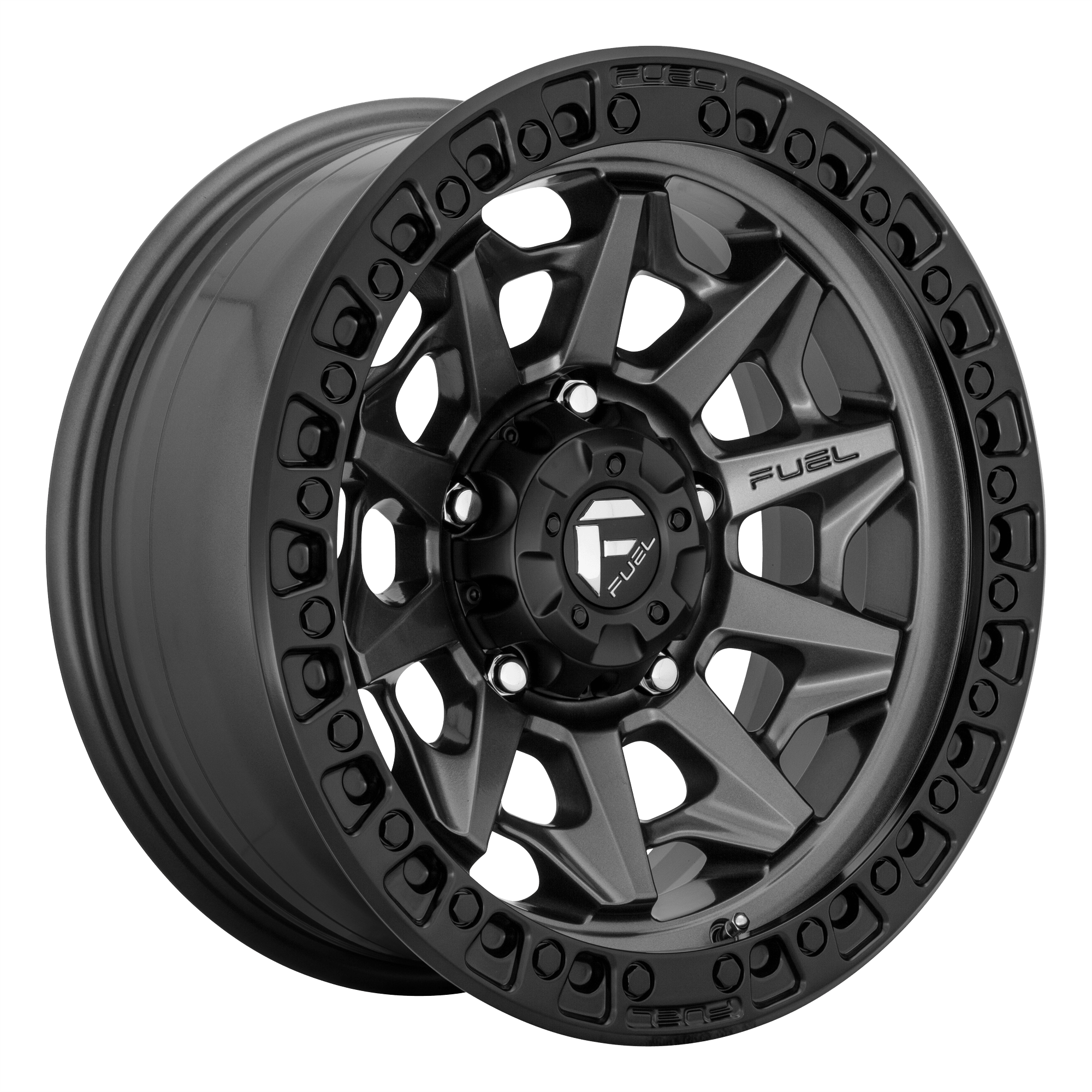 Fuel 1PC D716 COVERT - Matte Gunmetal Black Bead Ring alloy wheel