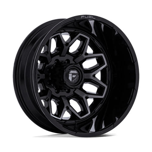 Fuel 1PC D875 FLUX DUALLY - Gloss Black Brushed Face W/ Gray Tint alloy wheel