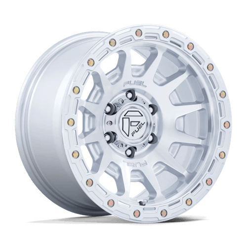 Fuel 1PC FC884 FORTRESS - Gloss Silver W/ Machined Face alloy wheel
